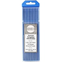 Wilktop 10 x Electrodos de Tungsteno WC-20 Electrodos de Soldador 1.6Ø x 175mm Varillas de tungsteno para Soldadura…